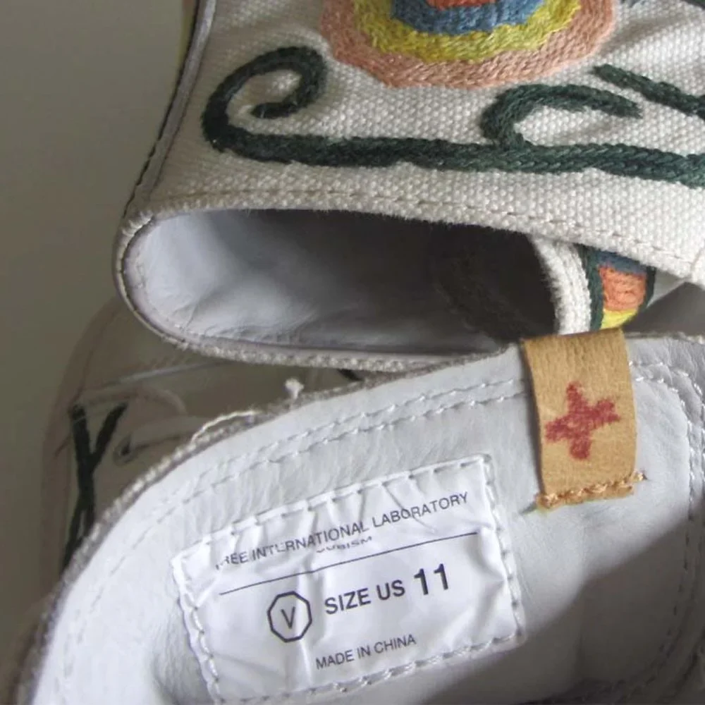 new VISVIM Skagway Canvas Embroidery high-top sneakers 11 - Picture 10 of 11